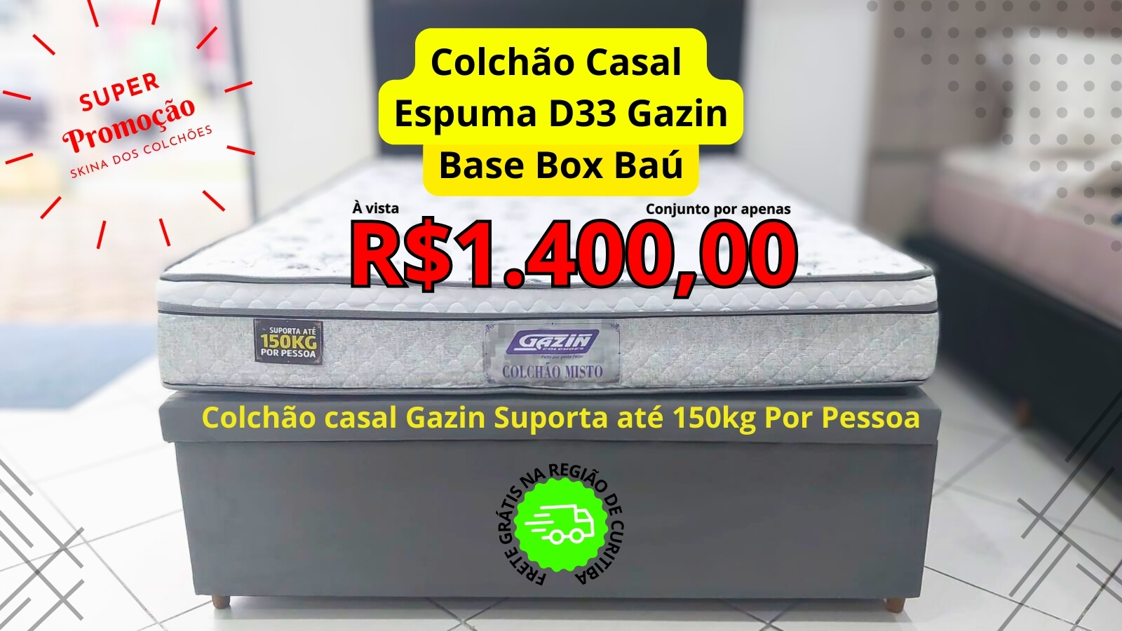 colchão mais base baú